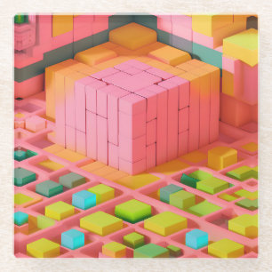Brightly Coloured Sweetness Glass Coaster