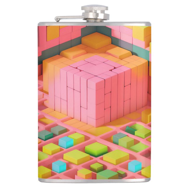Brightly Coloured Sweetness Hip Flask (Front)