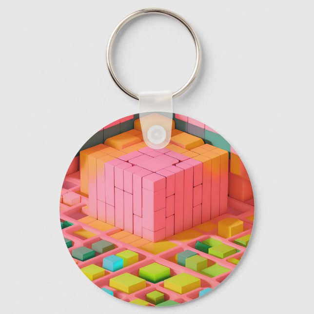 Brightly Coloured Sweetness Key Ring (Front)