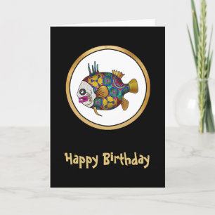 Brightly coloured tropical fish - 2 card