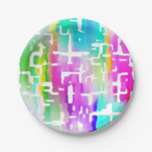 Brightly Coloured Unique Cool Paper Plate