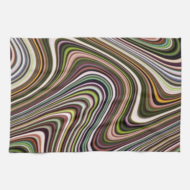 Brightly Coloured Unique Cool Tea Towel (Horizontal)