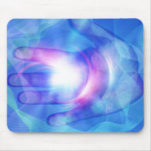 Brightly lit hand mouse pad