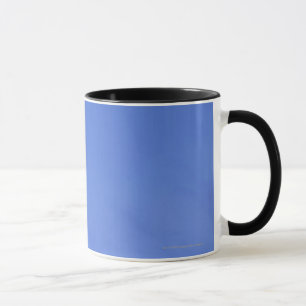 Brightly lit moon, silhouette of coconut trees mug
