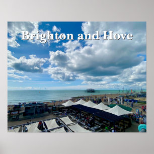 Brighton and Hove Beach on a Summer Day Poster