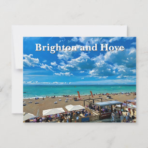 Brighton and Hove Beach Painting Postcard