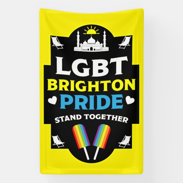 Brighton and Hove pride Banner (Vertical)