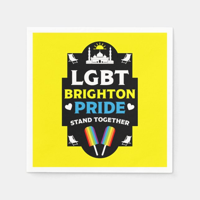 Brighton and Hove pride Napkin (Front)