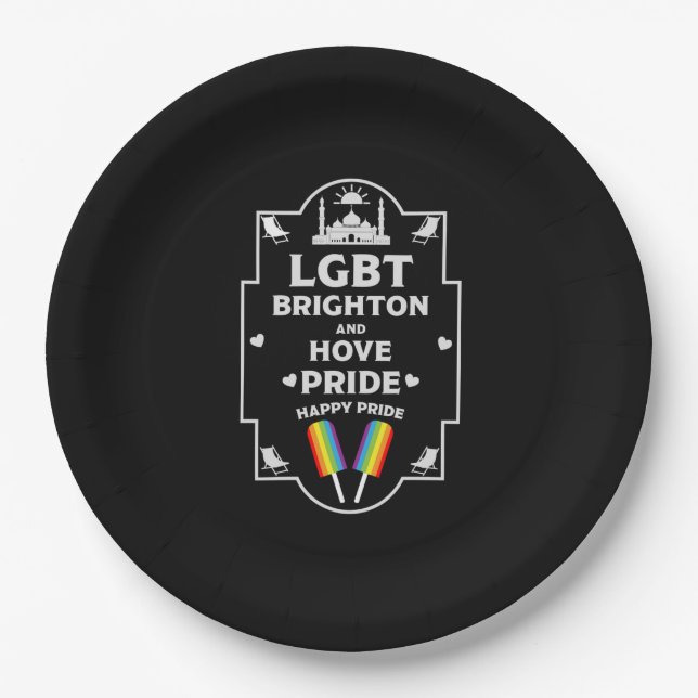Brighton and Hove pride Paper Plate (Front)