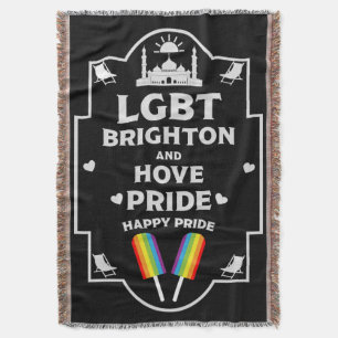 Brighton and Hove pride Throw Blanket