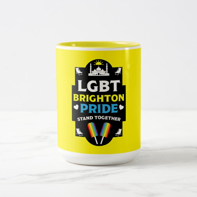Brighton and Hove pride Two-Tone Coffee Mug (Center)