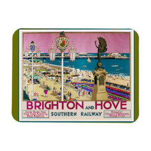 Brighton and Hove Travel Poster Magnet