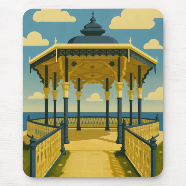 Brighton Bandstand – Coastal Architecture Art Mouse Pad (Front)