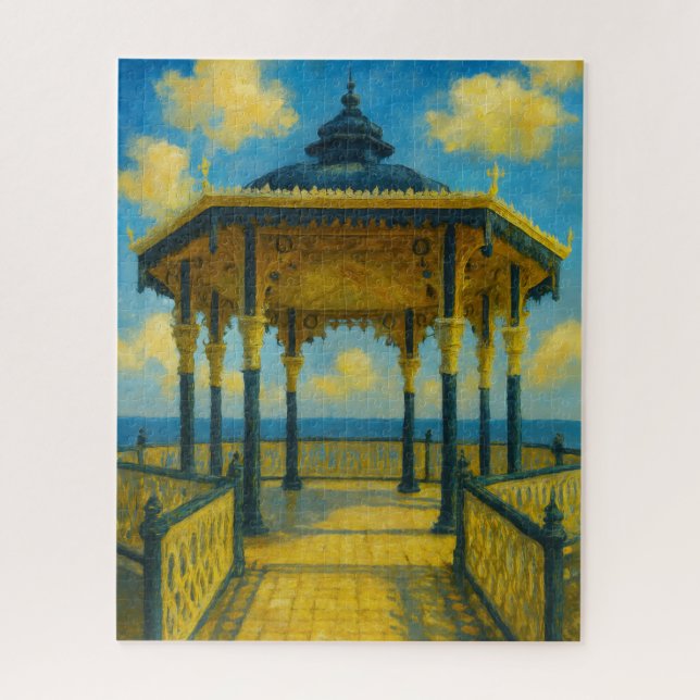 Brighton Bandstand Glow – Seaside Pavilion Jigsaw Puzzle (Vertical)