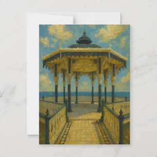 Brighton Bandstand Glow – Seaside Pavilion Postcard