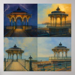 Brighton Bandstand in Twelve Moods Poster