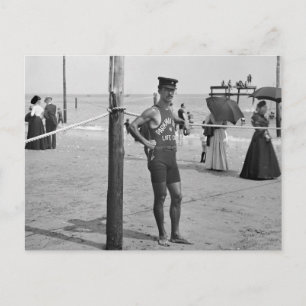 Brighton Beach Lifeguard, early 1900s Postcard