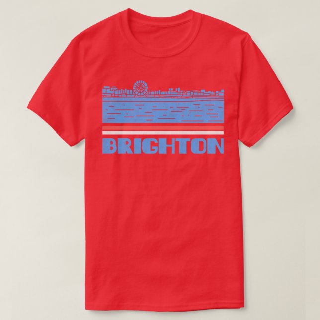 Brighton City Gift England City Silhouette Skyline T-Shirt (Design Front)