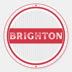 Brighton City Pride Emblem – English Identity Classic Round Sticker