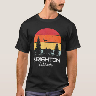 Brighton Colorado Mountain Forest Retro Sunset T-Shirt