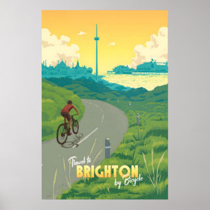 Brighton Cycling Travel Poster