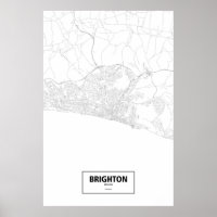 Brighton, England (black on white)