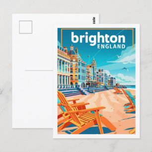 Brighton England Vintage Famous Travel Place Postcard