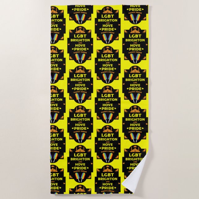 Brighton Gay Pride Beach Towel (Front)