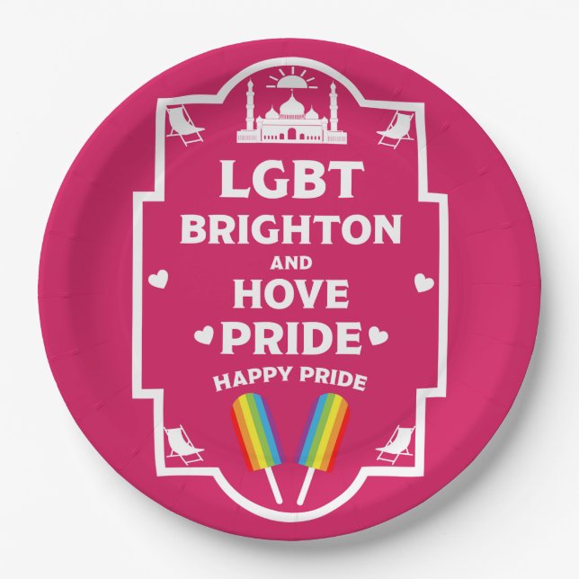 Brighton Gay Pride Paper Plate (Front)
