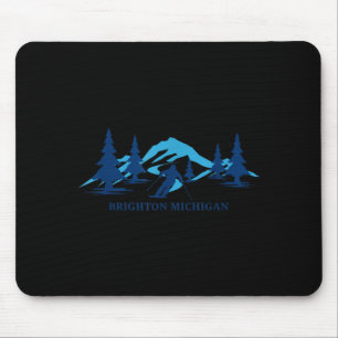 Brighton michigan ski resort skiing skier  mouse pad