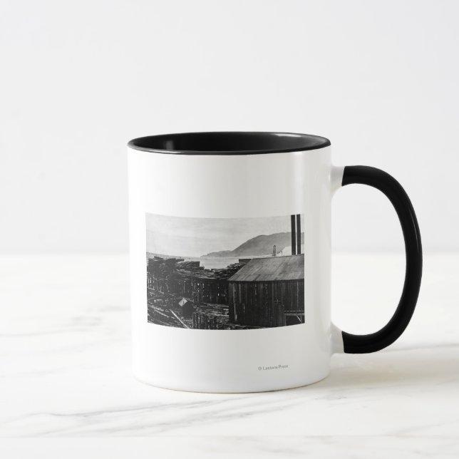 Brighton, Oregon Lumber Mills on Coast Photograp Mug (Right)