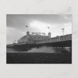 Brighton Palace Pier during a storm Postcard