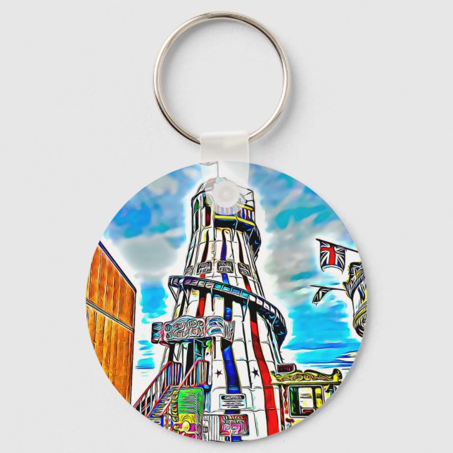 Brighton Palace Pier Fairground Rides Key Ring (Front)