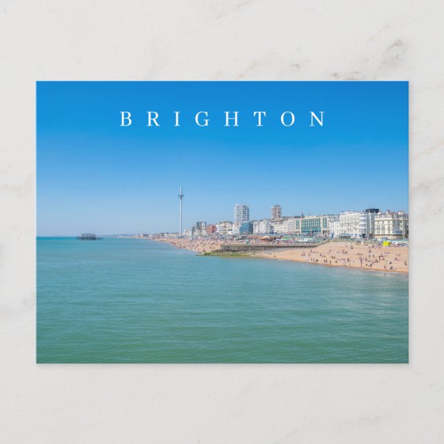 Brighton panoramic view postcard (Front)