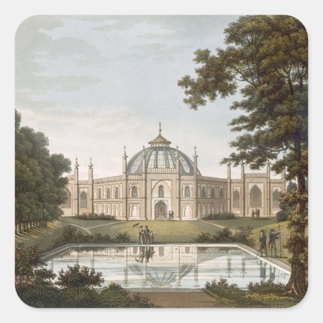 Brighton Pavilion: Proposed view of the garden wit Square Sticker (Front)