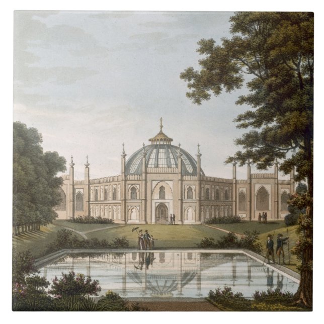 Brighton Pavilion: Proposed view of the garden wit Tile (Front)