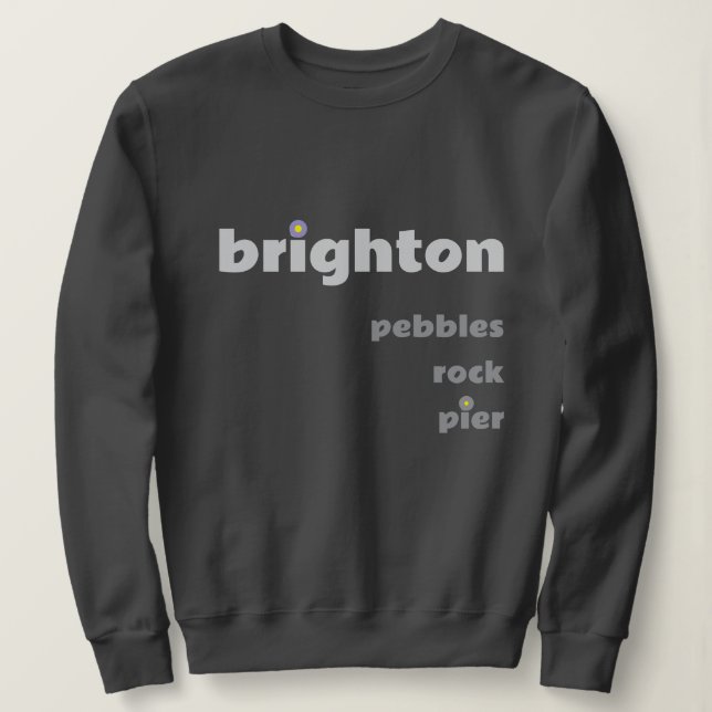 Brighton Pebbles Rock Pier Sweater (Design Front)