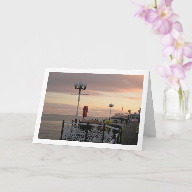 Brighton Pier, England Card (Orchid)