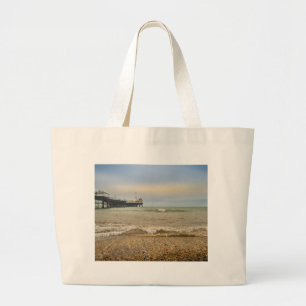 Brighton pier large tote bag
