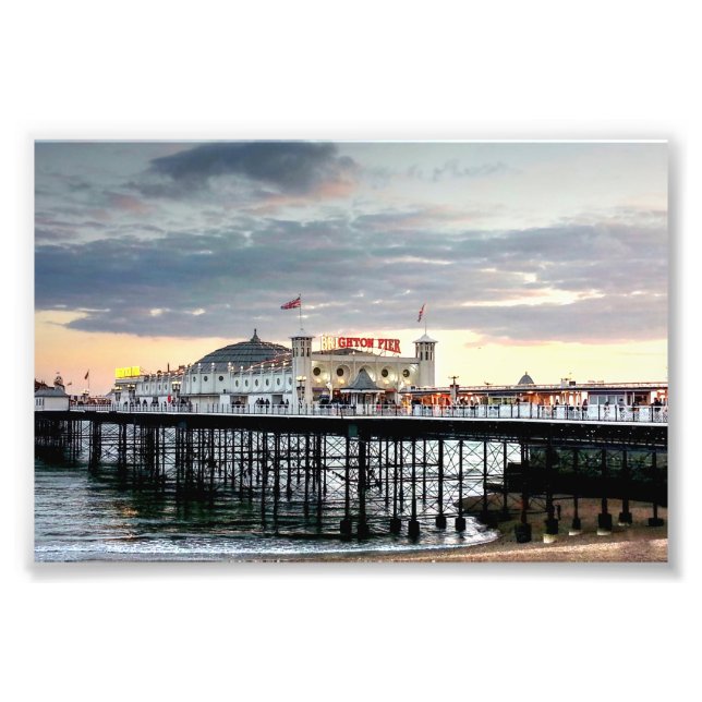 Brighton Pier Sunset Photo Print (Front)