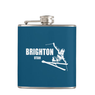 Brighton Resort Utah Skier Hip Flask
