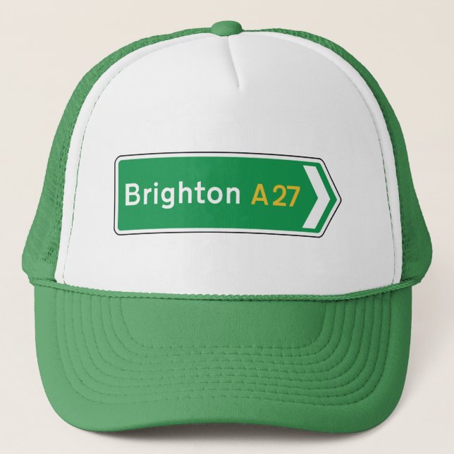 Brighton, UK Road Sign Trucker Hat (Front)