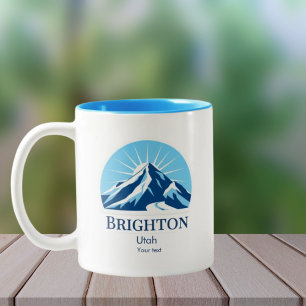 Brighton Utah ski souvenir vacation Two-Tone Coffee Mug