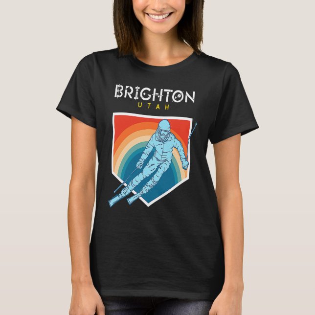 Brighton Utah USA Ski Resort BACK PRINT 2 T-Shirt (Front)