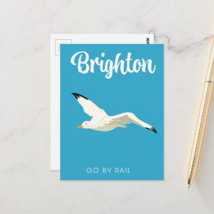 Brighton vintage travel art postcard
