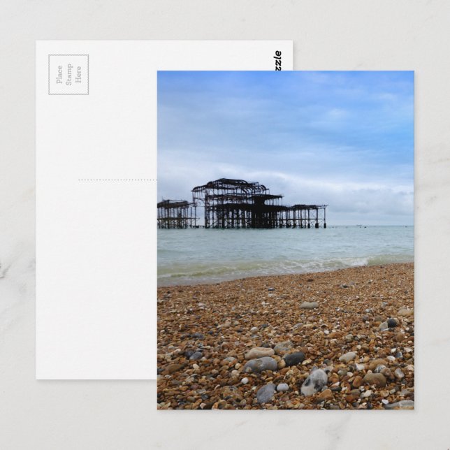 Brighton West Pier landscape Postcard (Front/Back)