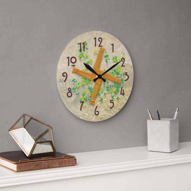 Brigid Cross Large Clock (Office)