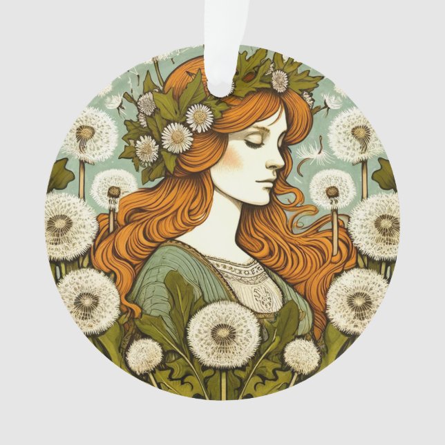 Brigid Goddess Dandelion                           Ornament (Front)
