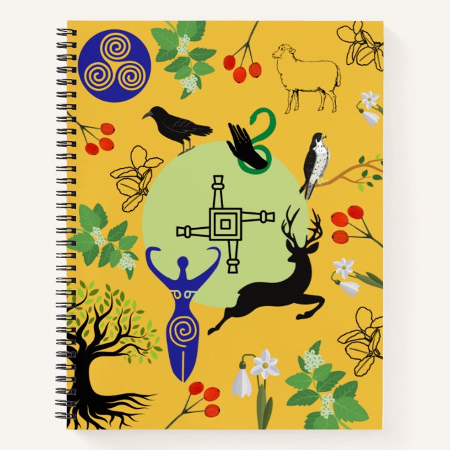 Brigid Goddess - Yellow Journal (Front)