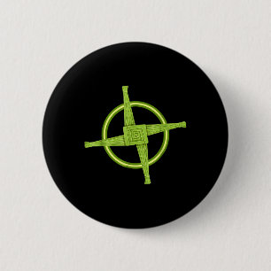 Brigid’s Cross Pagan Christian Irish Shirt St Patr 6 Cm Round Badge